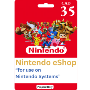 Nintendo Canada $35 Canadian Dollar (CAD)- Instant Delivery (Prepaid Only)