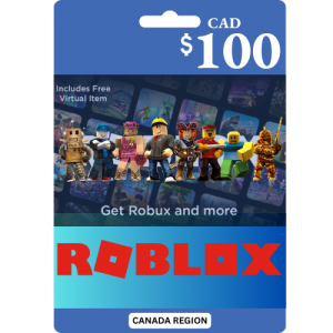Roblox Canada $100 Canada Dollar (CAD$) - Instant Delivery (Prepaid Only)