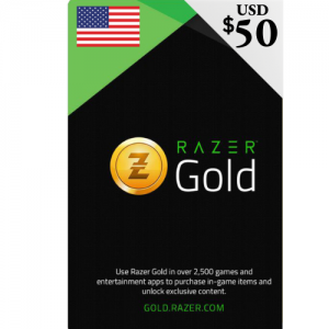 Razer Gold USA $50 - Dollars ($) - Instant Delivery (Prepaid Only)