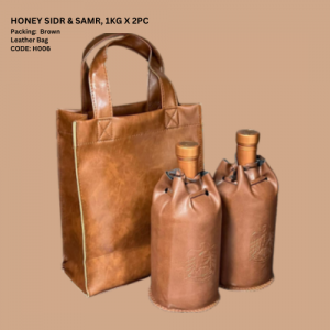 Mazaraa Organic Honey HONEY SIDR & SAMR, 1KG X 2PC with Brown Leather Pouch​​